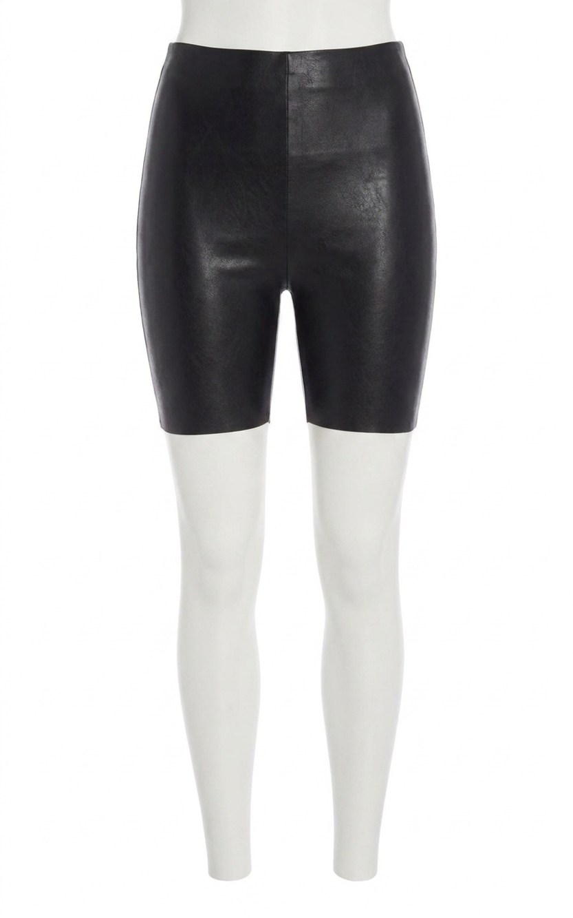 NEW COMMANDO faux leather bike short in black